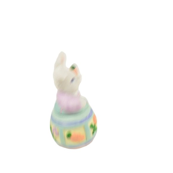 Vintage Nobel Hall 4 inch Ceramic Mini Bunny Egg Candle with box - Picture 3 of 7